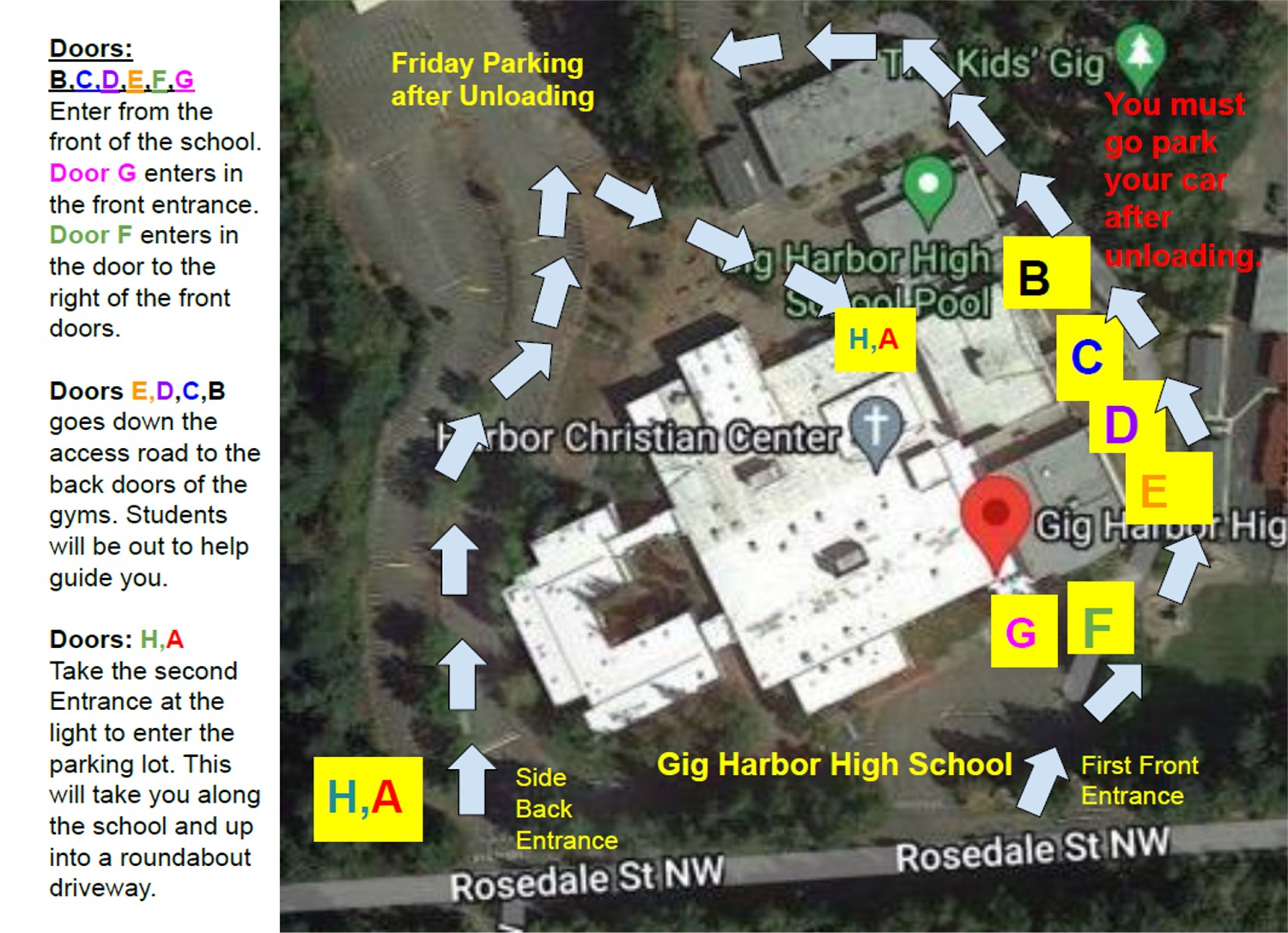 Campus Map - Vendor Loading Instructions